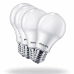 Pack de 4 Focos LED Philips EcoHome 10W | Luz Cálida
