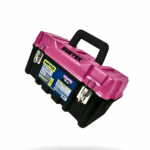 Surtek CPS17 – Caja Portaherramientas 17" con Broches Metálicos, Tapa Rosa