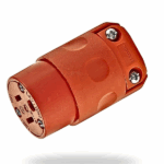 Leviton 515CV‑000 – Conector Eléctrico de PVC, 15A, 125V, Naranja