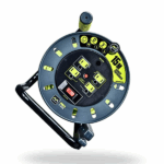 Masterplug – Extensión en Carrete de 15 Metros con 4 Contactos, Calibre 14 AWG