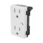 M?dulo D?plex de Contactos El?ctricos 10A 127V Color Blanco / Compatible con Cajas para Pavimento SM-CPAV-2 y SM-CPAV-4 / Requiere Adaptador SM-ADAP-FP para Fijaci?n / Modelo 25424-30 - Image 2