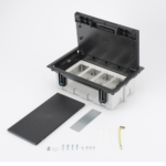 Caja Para Instalaci?n en Piso Falso para Voz, Datos o Contactos El?ctricos / Capacidad para 4 M?dulos / Espacio Embellecedor en la Tapa / Profundidad Ajustable de 90 a 120 mm (3.54 a 4.72 pulgadas) / Los M?dulos se Adquieren Aparte / (SF410/14CY) - Image 4