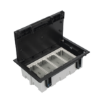 Caja Para Instalaci?n en Piso Falso para Voz, Datos o Contactos El?ctricos / Capacidad para 4 M?dulos / Espacio Embellecedor en la Tapa / Profundidad Ajustable de 90 a 120 mm (3.54 a 4.72 pulgadas) / Los M?dulos se Adquieren Aparte / (SF410/14CY)