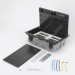 Caja Para Instalaci?n en Piso Falso para Voz, Datos o Contactos El?ctricos / Capacidad para 6 M?dulos / Espacio Embellecedor en la Tapa / Profundidad Ajustable de 90 a 120 mm (3.54 a 4.72 pulgadas) / Los M?dulos se Adquieren Aparte / (SF610/14CY) - Image 4