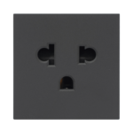 M?dulo para Tomacorriente Euroamericano / Color Grafito / 45x45 mm (1.77 x 1.77 Pulgadas) / Compatible con Torres y Cajas para Escritorio de la Marca Simon