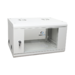 Gabinete de Pared de 6U con Puerta de Cristal Templado, 455 mm de Profundidad Total, Rack de 19'', Acero Reforzado Color Gris Mate - Image 2