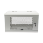 Gabinete de Pared de 6U con Puerta Perforada, 455 mm de Profundidad Total, Rack de 19'', Acero Reforzado Color Gris Mate