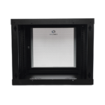 Gabinete de Pared de 9U con Puerta de Cristal Templado, 455 mm de Profundidad, Rack de 19'', Acero Reforzado Color Negro. - Image 2