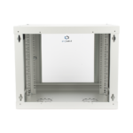 Gabinete de Pared de 9U con Puerta de Cristal Templado, 479.5 mm de Profundidad, Rack de 19'', Acero Reforzado Gris Mate - Image 4