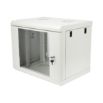 Gabinete de Pared de 9U con Puerta de Cristal Templado, 479.5 mm de Profundidad, Rack de 19'', Acero Reforzado Gris Mate