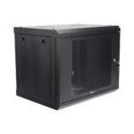 Gabinete de Pared de 9U con Puerta Perforada, 455 mm de Profundidad, Rack de 19'', Acero Reforzado Color Negro. - Image 2