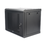 Gabinete de Pared de 9U con Puerta Perforada, 455 mm de Profundidad, Rack de 19'', Acero Reforzado Color Negro. - Image 3