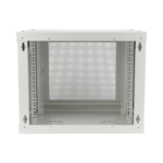 Gabinete de Pared de 9U con Puerta Perforada 455 mm de Profundidad, Rack de 19'', Acero Reforzado Color Gris Mate - Image 4