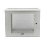 Gabinete de Pared de 9U con Puerta Perforada 455 mm de Profundidad, Rack de 19'', Acero Reforzado Color Gris Mate