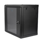 Gabinete de Pared de 12U con Puerta de Cristal Templado, 455 mm de Profundidad, Rack de 19'', Acero Reforzado Color Negro. - Image 2