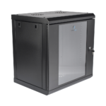 Gabinete de Pared de 12U con Puerta de Cristal Templado, 455 mm de Profundidad, Rack de 19'', Acero Reforzado Color Negro. - Image 3