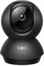 Camara de Seguridad Interior Wi-Fi 360°, 1080p Full HD, Visión Nocturna 12 m, Detección IA Personas y Llanto de Bebé, Audio Bidireccional, Compatible Alexa y Google Home, Almacenamiento microSD 512 GB