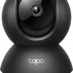 Camara de Seguridad Interior Wi-Fi 360°, 1080p Full HD, Visión Nocturna 12 m, Detección IA Personas y Llanto de Bebé, Audio Bidireccional, Compatible Alexa y Google Home, Almacenamiento microSD 512 GB