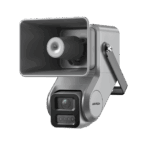 Camara IP 4 Megapixel + Bocina IP Integrada / Lente Motorizado 2.8 a 12 mm / 7 Watts de Potencia / Exterior IP67 / PoE+ / Metal / DualLight (50 mts IR 20 mts Luz Blanca) /2 Micrófonos Integrados / MicroSD