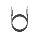 Cable Auxiliar 2 Metros / Conector 3.5mm a 3.5mm / Macho a Macho / Cubierta de TPE / Carcasa de Aluminio / Color Negro - Image 2