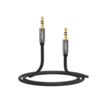 Cable Auxiliar 5 Metros / Conector 3.5mm a 3.5mm / Macho a Macho / Cubierta de TPE / Carcasa de Aluminio / Color Negro - Image 3