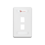 Placa de Pared Modular 10G MAX de 2 Salidas, Color Blanco