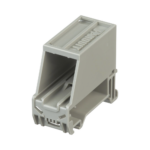 Adaptador de 1 Puerto, Para Conectores Tipo Mini-Com, Montaje en Riel Din Est?ndar de 35 mm (1.38 pulgadas), Color Gris Internacional