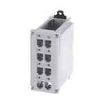 Panel de Parcheo Modular para Cobre, de Instalaci?n en Riel DIN Est?ndar de 35 mm (1.38 pulgadas), 8 Puertos Mini-Com, Color Gris