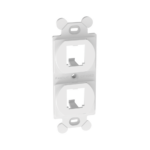 Marco de M?dulo D?plex, Para Placas Frontales Est?ndar NEMA 106, Acepta 2 M?dulos Mini-Com, Color Blanco - Image 2