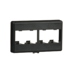 Placa de Mobiliario Modular Est?ndar, Salidas Para 4 Puertos Mini-Com, Color Negro - Image 2