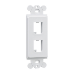 Marco de M?dulo D?plex, Para Placas Frontales Est?ndar GFCI, Acepta 2 M?dulos Mini-Com, Color Blanco - Image 3