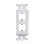 Marco de M?dulo D?plex, Para Placas Frontales Est?ndar GFCI, Acepta 2 M?dulos Mini-Com, Color Blanco