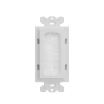 Placa de Pared Pasacables Tipo Cepillo, Est?ndar GFCI, Material ABS, Color Blanco