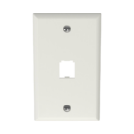 Placa de Pared Vertical Cl?sica, Salida Para 1 Puerto Mini-Com, Color Blanco Mate