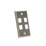 Placa de Pared Vertical, de Acero Inoxidable, Salida Para 4 Puertos Mini-Com - Image 2