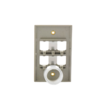 Placa de Pared Vertical, de Acero Inoxidable, Salida Para 4 Puertos Mini-Com - Image 3