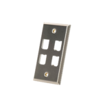 Placa de Pared Vertical, de Acero Inoxidable, Salida Para 4 Puertos Mini-Com - Image 4