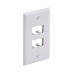 Placa de Pared Vertical Cl?sica, Salida Para 4 Puertos Mini-Com, Color Blanco