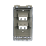 Placa de Pared Vertical, Resistente al Agua con Protecci?n IP56, Acepta 4 M?dulos Mini-Com, Color Gris