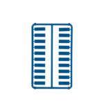 Paquete de 100 Iconos de Datos de Instalaci?n a Presi?n, Para Jacks Mini-Com de Panduit, De Pl?stico, Color Azul - Image 2