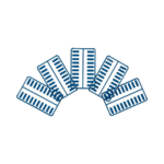 Paquete de 100 Iconos de Datos de Instalaci?n a Presi?n, Para Jacks Mini-Com de Panduit, De Pl?stico, Color Azul - Image 3