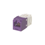 Conector Jack RJ45 Estilo TG, Mini-Com, Categor?a 6, de 8 Posiciones y 8 Cables, Color Violeta