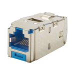 Conector Jack RJ45 Blindado, Estilo TG, Mini-Com, Categor?a 6A, de 8 Posiciones y 8 Cables, Color Azul