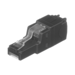 Plug RJ45 UTP, Instalaci?n Recta, Terminaci?n en Campo Certificable, Compatible con Cat5e, Cat6 y Cat6A, Color Negro