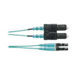 Jumper de Fibra Optica Multimodo 50/125 OM4, LC-SC Duplex, OFNR (Riser), Color Aqua, 3 Metros (9.84 Pies)