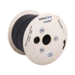 Carrete de 1 km de Fibra ?ptica Drop, Interior/Exterior G.657A2 Monomodo de 2 Hilos (Bifibra), Dise?ada para Fusionarse, Diel?ctrica, Forro Negro, (No Soporta Conectores Mec?nicos)