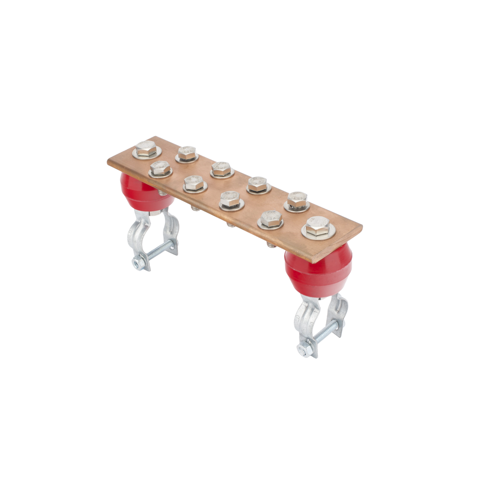 LPBUTZ-l.png Barra de Unión con 1000 A de Capacidad. Incluye Montaje para Torre y Aisladores. - Image 1