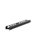 Organizador de Cables Horizontal de 1U para Rack de 19" con Cubierta Metálica