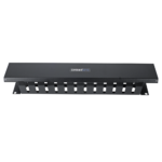 Organizador de Cables Horizontal de 2U para Rack de 19" con Cubierta Metálica