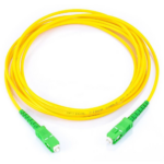 Jumper de Fibra ?ptica Monomodo SC/APC-SC/APC Simplex, Color Amarillo, 1 Metro (3.28 Pies)